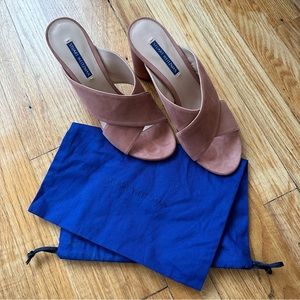 Stuart Weitzman Galene Sandal Desert Rose Suede Size 9 Never Worn